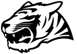 Kleebis TIGER HEAD, 13 x 17,9 cm, autole, kiivrile, s&uuml;learvutile, klaasile