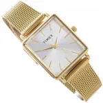 Naiste TIMEX TW2Y26100 kuldne k&auml;ekell v&otilde;rguriahmaga