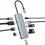 Ootday USB-C kontsentraator 10-&uuml;hes, h&otilde;bedane, &uuml;hilduv MacBook Pro/Air, HP, Lenovo, Delliga