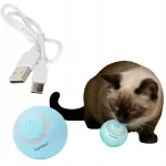 Elektriline vibreeriv pall kassidele ja koertele, LED-valgusega, USB-laetav
