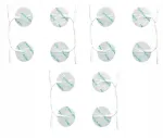 Elektroodid TENS/EMS, v&auml;ikesed &uuml;mara kujuga, 2 mm &uuml;hendus, 12 tk