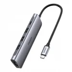 Multifunktsionaalne UGREEN USB-C jagaja 5-&uuml;hes: 3x USB 3.0, HDMI 4K, USB-C