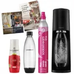 SodaStream Terra must mullitaja pudeliga, vaarika siirup 440 ml, 2 raamatut