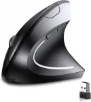 Juhtmevaba ergonoomiline vertikaalne hiir Bomenya 2,4GHz, must QwV