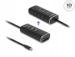 USB jagaja Delock 64234, 3x USB, SD/MicroSD lugeja, USB-C, 60 cm