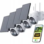 V&auml;ljas p&auml;ikeseenergia kaamera, juhtmevaba, WiFi, 4x suumiga, 4 tk
