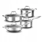 NutriChef pottide komplekt kaasade ja hoidikuga, 8-osaline
