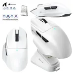 Attack Shark V6 juhtmevaba m&auml;nguhiir BT, 2.4GHz ja USB-C RGB alusega