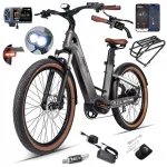 Elektrijalgratas Mihogo Air Max, 900W, 200 km, 48V 19.2Ah, s&uuml;sinikkiust, 26"