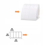 Kleepsuribad NIIMBOT, valged, 10x20 mm, 4 rida, 1200 tk, sobivad B1, B21, B3S, B31