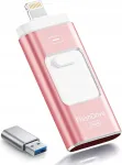 ROSPE 244GB 3-in-1 USB 3.0 m&auml;lupulk, roosa, iOS/Android/PC jaoks