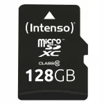 128GB Class 10 Micro SDXC m&auml;lukaart Intenso adapteriga 3413491