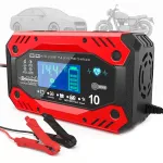 Aku laadija remondifunktsiooniga, 12&ndash;24V, 10A, LCD-ekraaniga