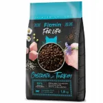 Steriliseeritud kasside kuivtoit Fitmin For Life Turkey, 1,8 kg