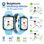 Laste nutikell 4G, GPS, SMS, kaamera, veekindel, 2/16GB