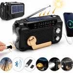 Raadiovastuv&otilde;tja p&auml;ikeseakuga, Bluetooth, USB, AM/FM, LED-taskulambi ja akuga