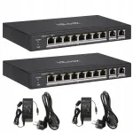 PoE v&otilde;rgul&uuml;liti, 10 porti, 2x NS-0310P-60, 10/100, Hikvision Hilook
