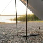 Tugevad teleskoopilised raudvarraste telgid, mustad, 25 mm, 2,4 m, 8 tk, kotiga