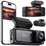 4K Ultra HD videoregistraator GPS, WiFi ja tagumise kaameraga