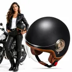 Avatud retro stiilis kiiver mootorrattale ja rollerile
