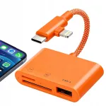 3in1 Lightning, USB-C, SD/TF/USB OTG kaardilugeja iPhone/Android/PC jaoks