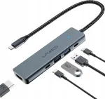 USB-C jagaja LPUNCD 5in1, 2x USB-C, USB, HDMI 4K, 100W, sobib PC, MacBook, Dell, HP