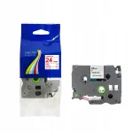 Iselatuv lint Brother TZe-252, 24 mm x 8 m, valge punaste tekstidega