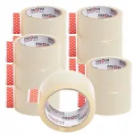 L&auml;bipaistev kleepuv teip Pakova, 48 mm, 50 jardi, 12 tk