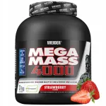 Gainer WEIDER MEGA MASS 4000 3 kg maasikamaitseline valgu, s&uuml;sivesikute ja kreatiiniga