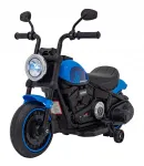 Laste mootorratas &bdquo;Chopper&ldquo; 6V mootoriga, abiratastega, FM-raadio, sinine