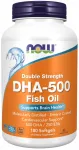 Omega-3 toidulisand NOW Foods DHA-500, DHA 500mg, EPA 250mg, 180 kapslit