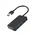 USB jagaja LogiLink, 4 pesa, USB 3.2 Gen1, 5Gb/s, must