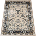 Elutoa ja magamistoa vaip, P&auml;rsia muster, pruun ja liivakarva, 1,6x2,2 m