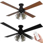 Lagi ventilaator MAGNOLIA DC, 132 cm, tamme/must, puldiga