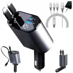Autolaadija USB-C koos 4in1 t&otilde;mmatava 120W kiirlaadimiskaabliga