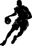 Autokleebis Basketball Player, 15 x 10,6 cm