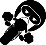 Kleebis autole taustata MOTORCYCLIST, 12 x 12,2 cm