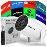 Kaasaskantav LED 4K projektor sisseehitatud k&otilde;lariga, Android, WiFi