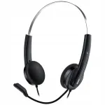 K&otilde;rvaklapid mikrofoniga Genius HS-220U, USB, mustad, helitugevuse reguleerimine