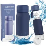 Klaasist veefiltripudel Wessper B2 0,5 l sinine filtriga