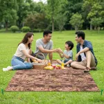 Kokkupandav pikniku ja telgi matt 2x2 m, 4 naelaga