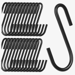 Riiete konksud, mustad, metallist, 24 tk