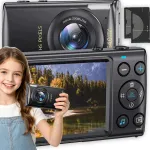 Digitaalne kompaktkaamera 64MP 4K LCD 2.8'' 32GB kaardiga lastele