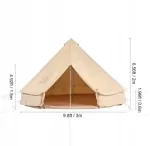 Puuvillane veekindel 3x2 m Bell telk