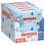 Niisked salvr&auml;tikud Huggies PURE 18 x 56 tk