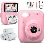 Digitaalne kaamera Hangrui Digit Instant, 3'' LCD, roosa, MP3