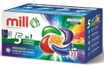MILL PRO 5k pesukapslid v&auml;rvilistele riietele, 25 tk + pehmendi p&auml;rlid, 2 pakki
