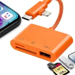 3in1 adapter ja m&auml;lukaartide lugeja Android, iPhone, Lightning, Micro SD, USB