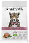 Steriliseeritud kassidele m&otilde;eldud kuivtoit Amanova Salmon Deluxe l&otilde;hega, 1,5 kg