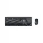Juhtmevaba klaviatuur ja hiir HAMA WKM-100, QWERTY US, must